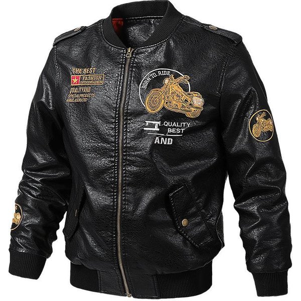 Nowa MęSka Kurtka SkóRzana PU Na Wiosnę I Jesień, Casualowa Kurtka Motocyklowa BaseballóWka 4XL Gray-image