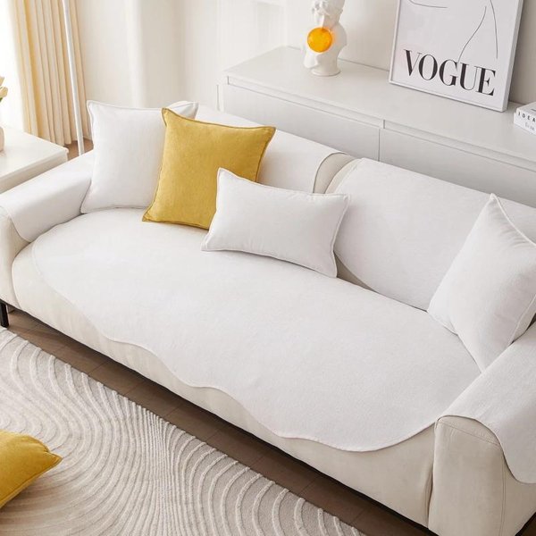 Funda De Sofá Universal Para Cuatro Estaciones Chenilla Antideslizante Alotipo Toalla De Sofá En Forma De L Funda Para Sofá De Esquina Alfombra Para SofáS Para Sala De Estar 1Pc 45X45 Pillowcase-image