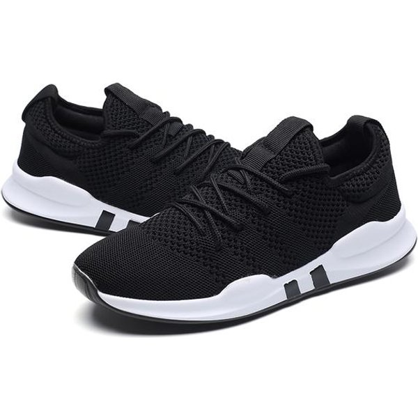 Zapatillas Deportivas Malla Ligeras Zapatillas Para Correr Jogging Exterior Suaves Casuales Zapatillas Deportivas Parejas Gimnasio Zapatos De Hombre Zapatos De Mujer 41 Negro-image