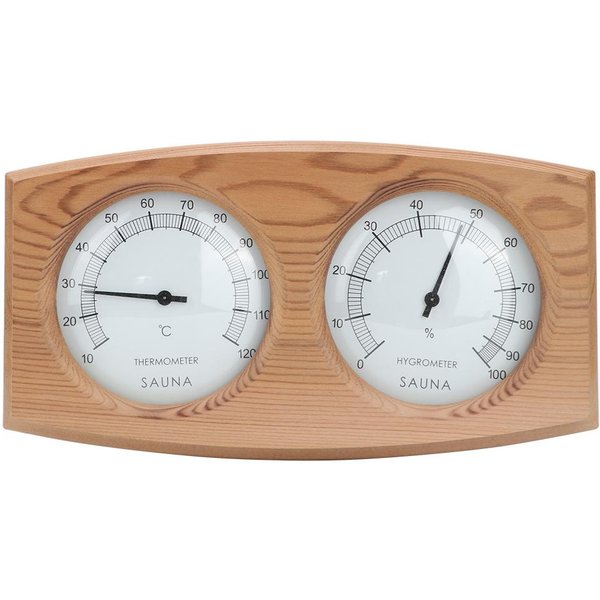 TermohigróMetro De Madera 2 En 1 TermóMetro HigróMetro Accesorios Para Sala De Sauna Sala De Vapor-image