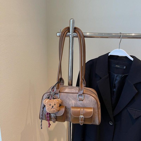 Bolso De Hombro Tipo Almohada Retro Para Mujer, Bolso De Axila Casual Y Moderno Para El DíA A DíA With Pendant-image