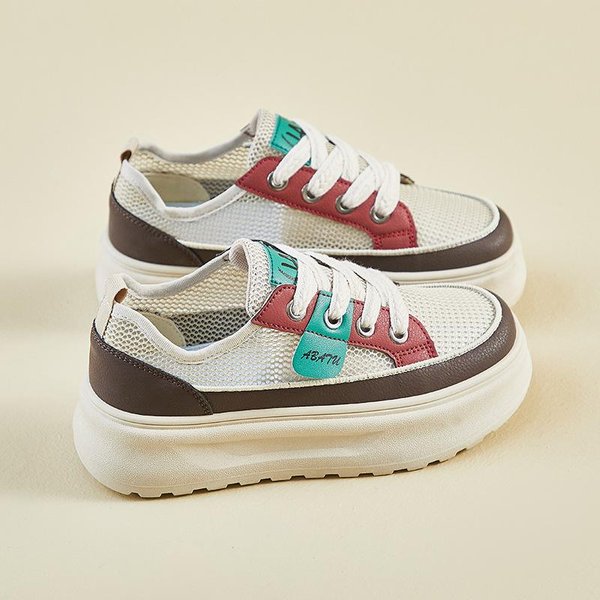 Nuevos Zapatos Blancos De Verano Para Estudiantes, Suela Gruesa Elevada, Malla Transpirable, Zapatos Casuales 40 Gray-image