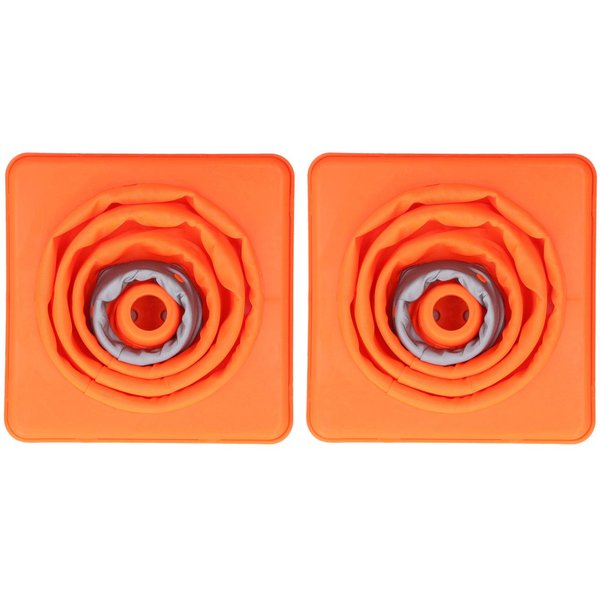 2 Piezas Conos De Seguridad Vial Plegables Multiusos Cono Pop Up Con Collar Reflectante Naranja 30Cm Para-image