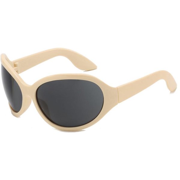 Moda Y2K Punk Gafas De Sol Gafas De ProteccióN ÚLtimas Para Mujeres Hombres Forma Ovalada Deportivas Gafas De Sol Para Mujer Montura Grande Gafas De Sol Negras UV400 Show As Picture-image