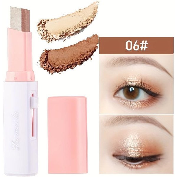 2 En 1 Resaltador Nacarado Sombra De Ojos En Barra Maquillaje Impermeable De Larga DuracióN Brillo Sombra De Ojos Delineador De Ojos En Barra Maquillaje De Ojos CosméTicos 06#-image