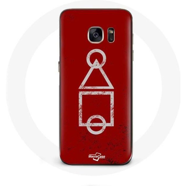 Funda - Samsung - Galaxy S7 - ProteccióN RíGida - DiseñO Squid Game - Fondo Rojo Rojo-image