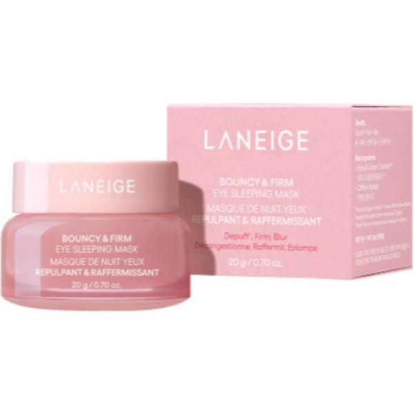 Laneige Bouncy & Firm Eye Sleeping Mask 20G | UjęDrniająCa I NawilżAjąCa Nocna PielęGnacja Oczu White-image