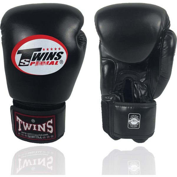 6 Colores Twins 8OZ 10OZ 12OZ 14OZ 16OZ Adulto NiñOs Cuero PU Kick Fighting Kick Punch Guantes Karate Muay Thai MMA Guantes De Boxeo 8Oz Negro-image