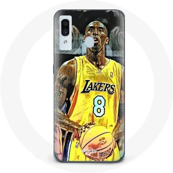 Funda Para Samsung Galaxy A20 Kobe Bryant Dunk Lakers 8 NBA Negra-image
