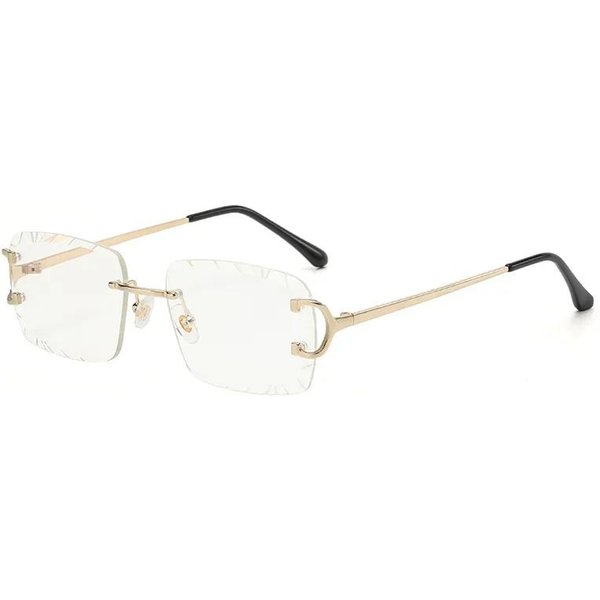 Gafas De Sol Cuadradas De Moda Vintage Para Mujeres Hombres Sin Marco Gafas De Sol Sin Montura Retro Marca De Lujo DiseñAdor Gafas UV400 As Picture-image