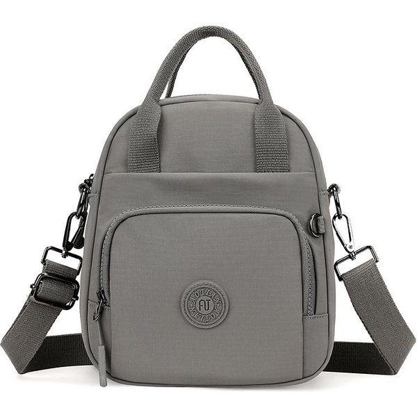 Damska Wielofunkcyjna Torba Typu Crossbody, Jednokolorowa Torba Na Ramię, Torebka Gray-image