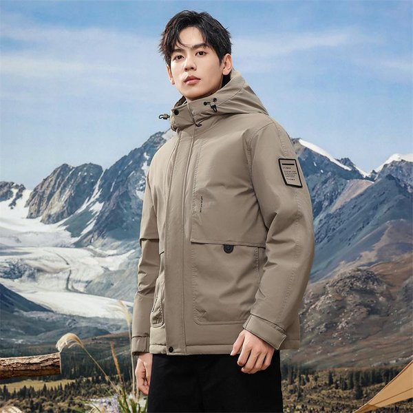 Chaqueta De PlumóN Con Capucha Nueva De Invierno Para Hombre Gruesa Corta Juvenil Holgada Chaqueta De PlumóN Chaqueta De PlumóN Para Exteriores L-image