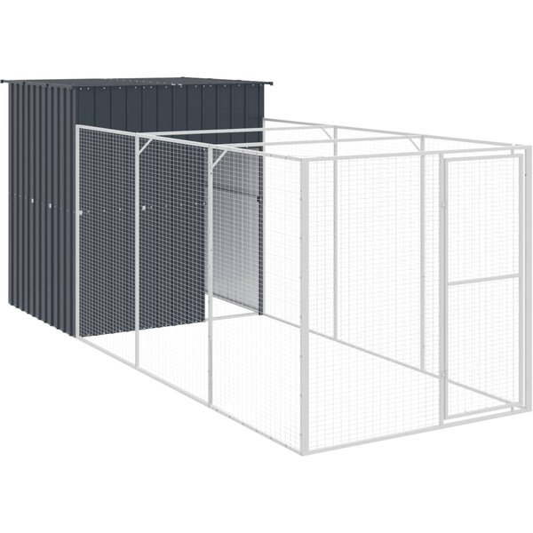 Perro Perrera Con Recinto Antracita 165 X 455 X 181 Cm Acero Galvanizado-image