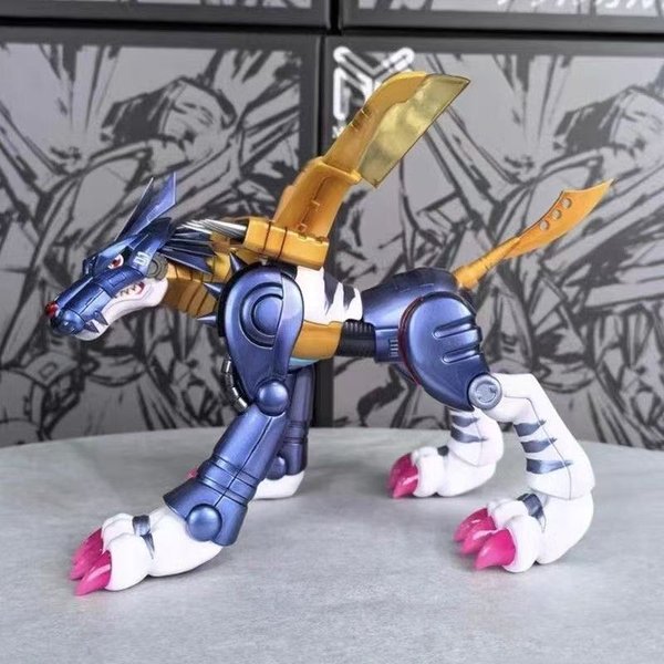 9Cm/3.54 Cala Anime Digimon Adventure Figurka Metal Garurumon Figurki Akcji PVC Statua Kolekcjonerska Model Zabawki Prezenty-image