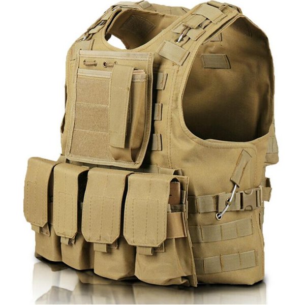 Chaleco Juego CS Airsoft Asalto Chaleco Molle Equipo Ropa Exterior Caza Chaleco Camuflaje Chaleco De Seguridad Combate CinturóN Negro-image