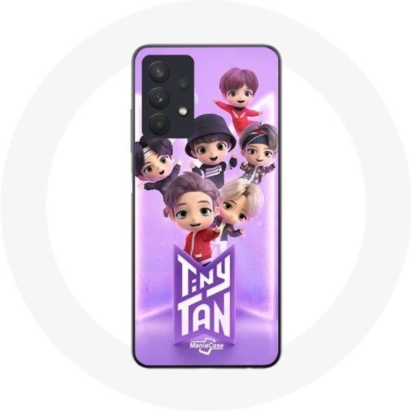 Funda - Maniacase - Samsung Galaxy A32 5G - BTS Tinytan - Suave - Silicona Negra Negro-image