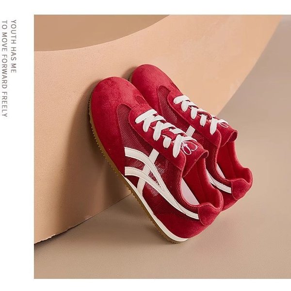 Zapatillas De Entrenamiento Alemanas Para Mujer, Verano, Suela Blanda, Deportivas, SúPer Populares, Zapatillas Forrest Gump, Retro, Ligeras, Blancas 39 Brown-image