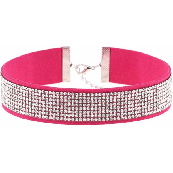 Collar Choker Harajuku Mujer Choker De Cristal Choker De Cuero PU Collar GóTico JoyeríA Punk Accesorios De Moda GóTica Red-image