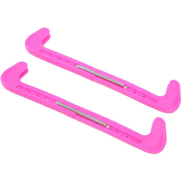 1 Par Cubre Cuchillas De Patines De Hielo Patinaje ArtíStico Protectores De Cuchillas De PláStico Ajustables Protector De Cuchillas Rosa Color Rosa-image