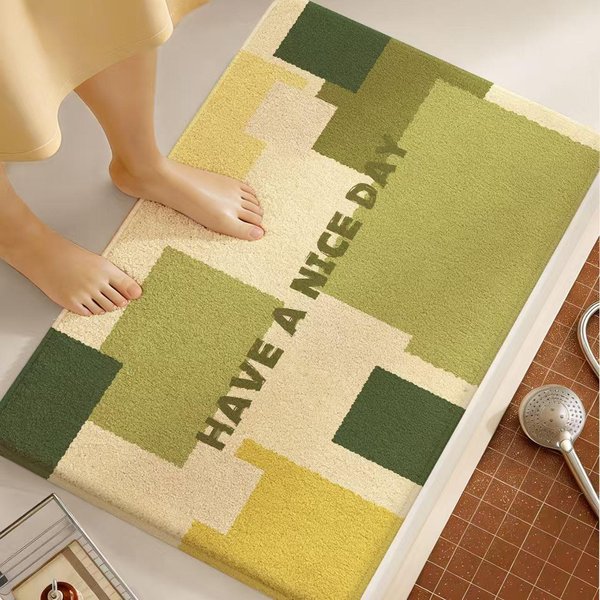 Imitacja Kaszmiru Mata łAzienkowa PodłOgowa Toaleta Toaleta Drzwi Toaletowe ChłOnna Mata Pod Stopy Domowy Dywan 60X90Cm23.6X35.4In-image