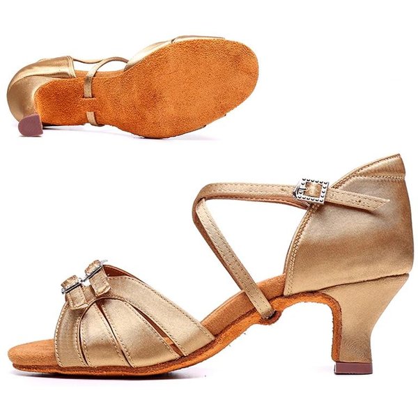 Buty Do TańCa LatynoamerykańSkiego SandałY Damskie Sala Balowa MięKka Podeszwa Buty Do TańCa Damskie Profesjonalne Buty Do TańCa LatynoamerykańSkiego Na Wysokim Obcasie 5,5 Cm / 7,5 Cm 36-image