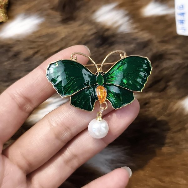 Vintage Seria Motyli KryształOwych PrzemysłU CiężKiego Odznaki Broszka Dla Kobiet MężCzyzn Moda Klasyczna Wykwintna Emaliowany Pin Broszki-image