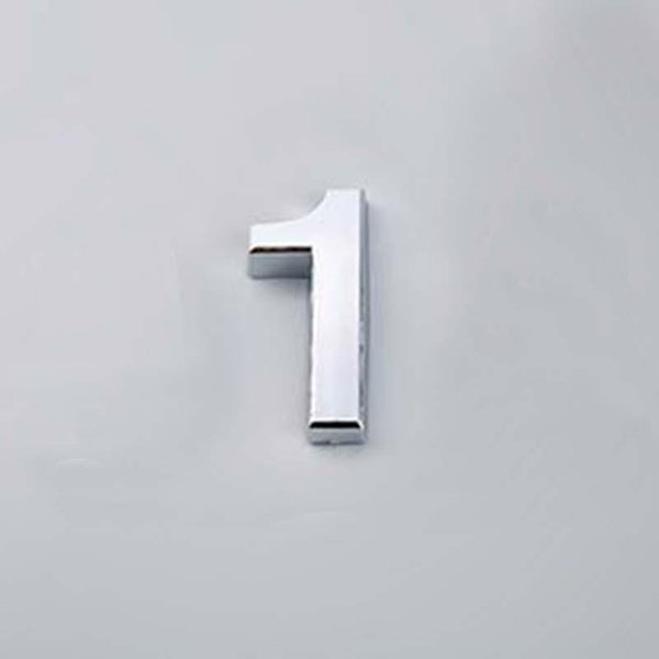 5CM 0-9 Znak Numer Tablicy Cyfry Naklejka Adres Drzwi Hotel House Nowoczesny Numer Silver/1-image