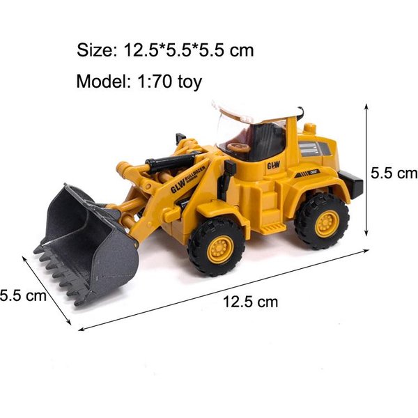 Modelo De VehíCulo Juguetes De FundicióN Carretilla Elevadora Bulldozer Excavadora GrúA Torre IngenieríA Tractor Para NiñOs AleacióN+PláStico ConduccióN Inercial-image