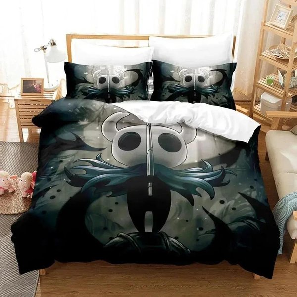 Zestaw PośCieli Z Nadrukiem 3D Z Gry Hollow Knight Rozmiar King Queen Dla ChłOpcóW DorosłYch Poszewka Na KołDrę Poszewka Na Poduszkę 70X133Cm 2Pcs-image