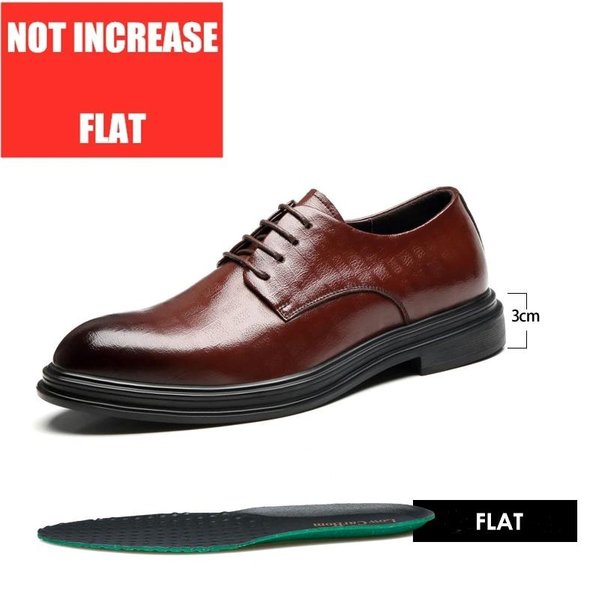 Buty Na PodwyżSzeniu MęSkie Buty Wizytowe 3/6/8 Cm MęSkie Buty Formalne Zima/Wiosna Klasyczne Biznesowe Luksusowe MęSkie Oksfordy Obuwie Garnitur 43 Black-image