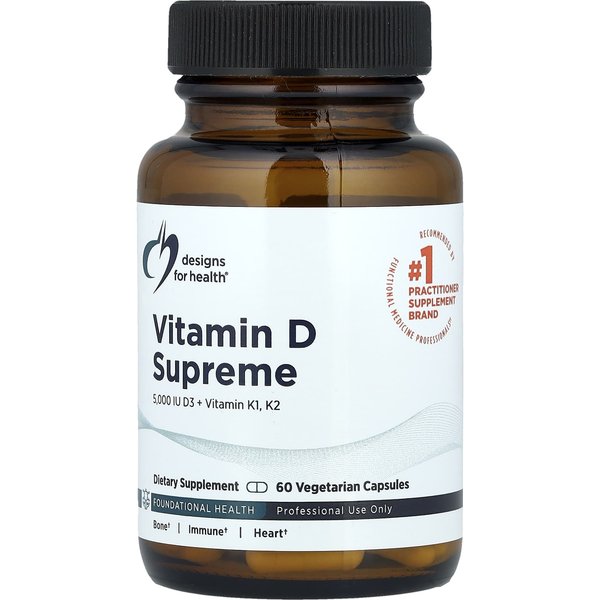 Witamina D Supreme, D3 + Witamina K1, K2, 60 KapsułEk WegetariańSkich-image