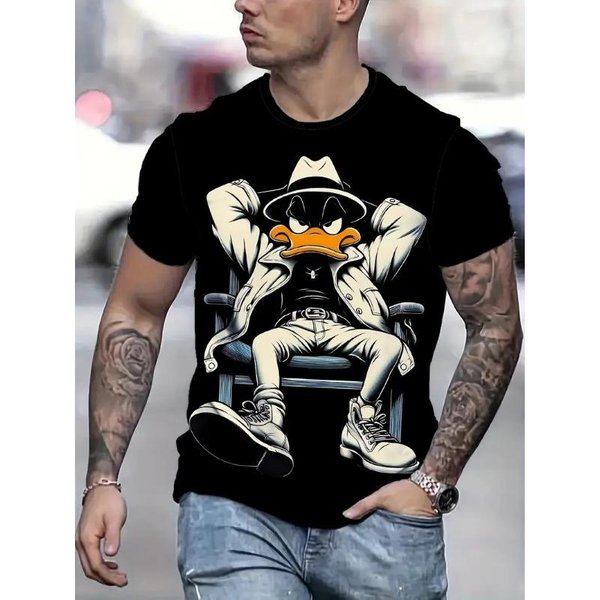 MęSki Modny T-Shirt Z KróTkim RęKawem MęSki Casualowy Modny T-Shirt Z Nadrukiem 3D 3XL-image