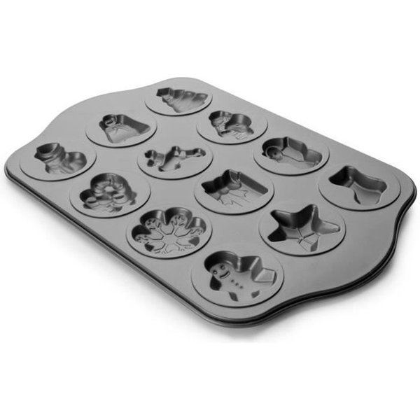 Placa Para Galletas - Ibili - 828400 - Acier - Noir - 43 X 28 X 2 Cm-image