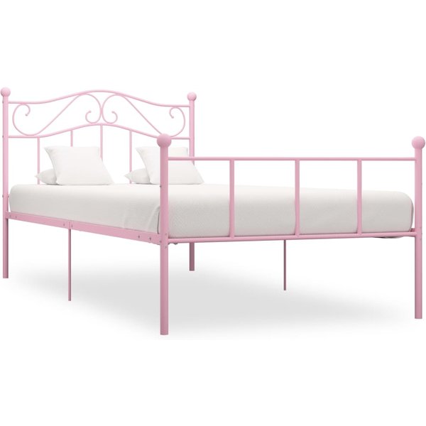 Estructura De Cama MetáLica Rosa 90*200 Cm-image