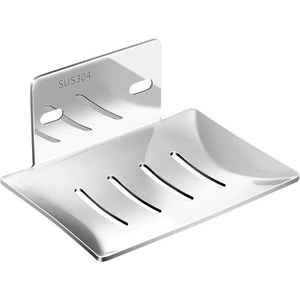 Acero Inoxidable Perforado Jabonera Libre Soporte Para JabóN Montado En La Pared Plato Para JabóN Autoadhesivo Accesorios De BañO-image