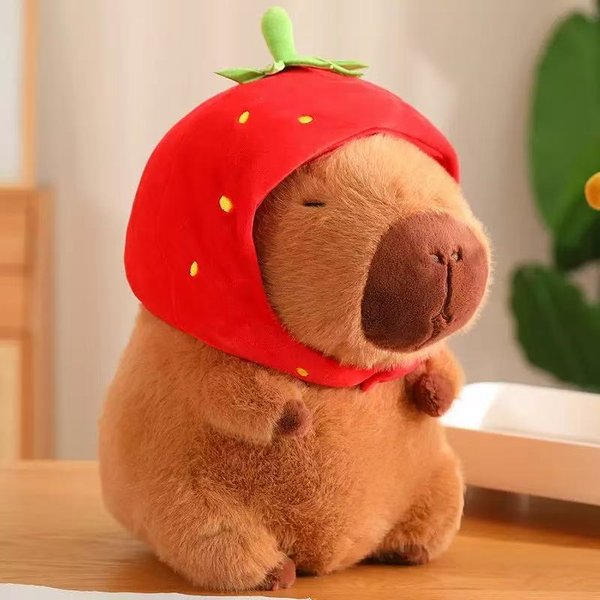 ŻółTa Kaczka KołO Do PłYwania Kapibara Pluszowa Zabawka Urocza Symulacja StróJ KąPielowy Kapibara Kawaii Wypchane Zwierzę Lalka Prezenty Urodzinowe 23Cm-image