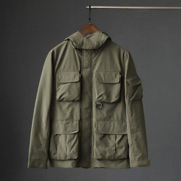 Chaqueta Exterior Para Hombre Primavera Y OtoñO Chaqueta Funcional Multibolsillos Para Hombre Cortavientos E Impermeable Marea XL Gray-image