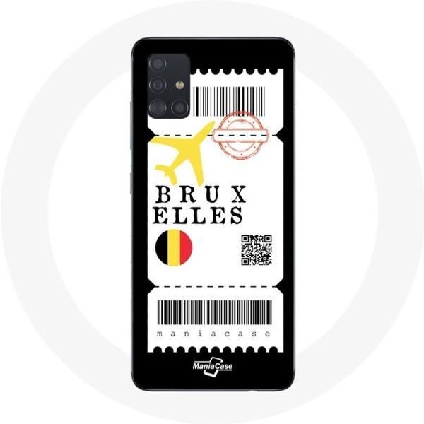 Funda Para Samsung Galaxy A71 Billete De AvióN Bruselas BéLgica-image