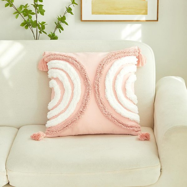 Kupteraz Boho Pikowana Poszewka Na Poduszkę Winylowa Pastoralna PokóJ Dzienny Sofa Pokrowiec Na Poduszkę Dekoracja Domowa Impreza Sypialnia Forros De Cojines 45X45Cm-image