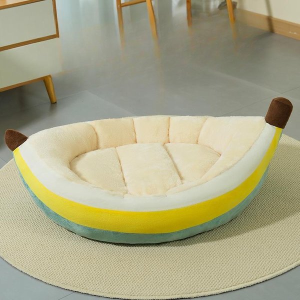 Otwarty Budka Bananowa Budka Dla Psa Budka Dla Kota ArtykułY Dla ZwierząT Pogrubiona Czterosezonowa Budka Dla ZwierząT Do Utrzymywania CiepłA W Zimie S 50*40Cm Gray-image