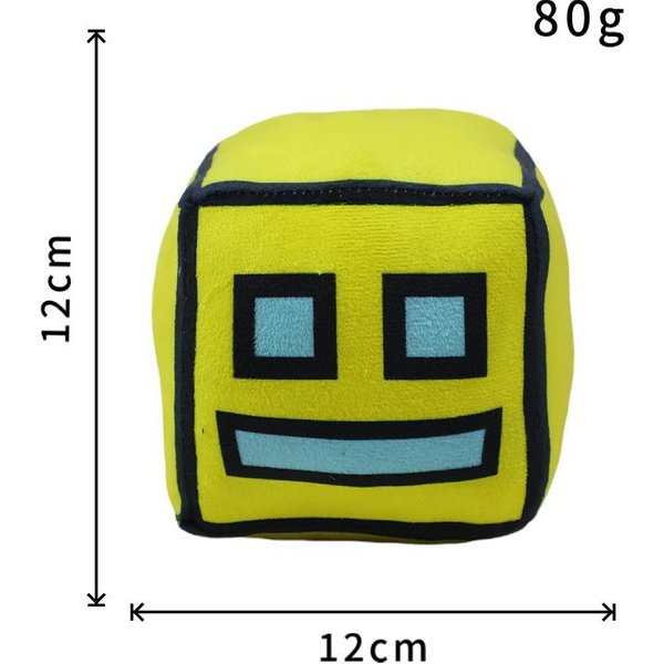 2026 Geometry Dash Kostka Pluszowe Zabawki MałA Poduszka Wypchana Pluszowa Lalka Kwadratowy Wisiorek Gra Urocza Dekoracja Domu Prezent Urodzinowy Dla Dzieci-image