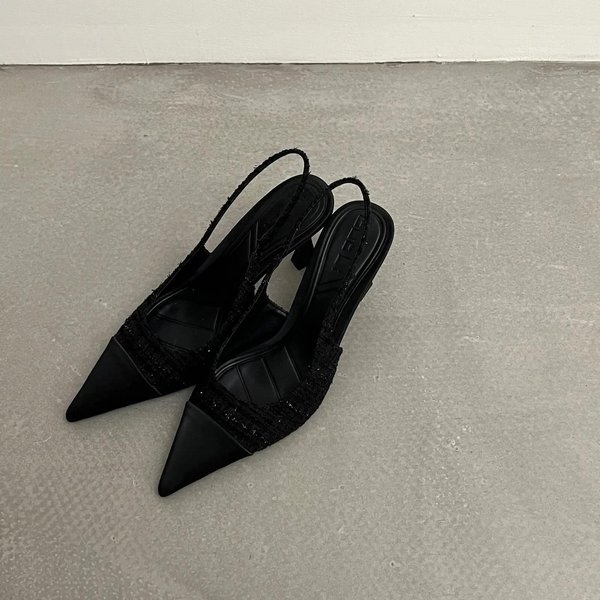 Zapatos De Verano Para Mujer, Nuevos Zapatos De TacóN Bajo Con Tiras Cruzadas, Zapatos De TacóN Fino Y Puntiagudo A La Moda, Sandalias Con Punta Abierta. 40 Negro-image