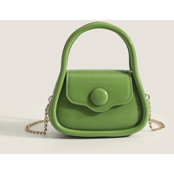 Bolso De Gelatina Bolso Cruzado Bolso PequeñO Para Mujer Bolso De Hombro Para Mujer Bolso Cuadrado PequeñO Bolso Tote Mini Verde-image