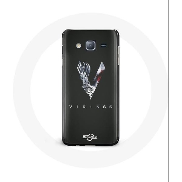 Funda Para Samsung Galaxy J7 2016 Vikings Serie Temporada 6 Logo V Espada Gris Fondo Negro-image