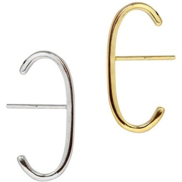 Pendientes Minimalistas 100% Plata De Ley 925 Con Circonita Brillante Pendientes De Tuerca HiperbóLicos Para Boda Compromiso Fiesta Regalo JoyeríA Fina-image