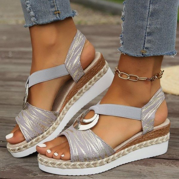 Sandalias De Plataforma Para Mujer, Estilo Casual, Al Aire Libre, Suela Gruesa, Sandalias Romanas, Sandalias De Playa Con CuñA 36 Brown-image
