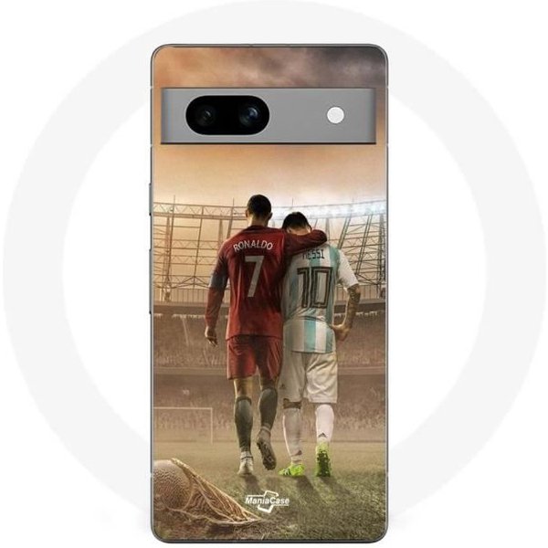 Coque Maniacase Pour Google Pixel 7A Cristiano Ronaldo Messi Goat-image