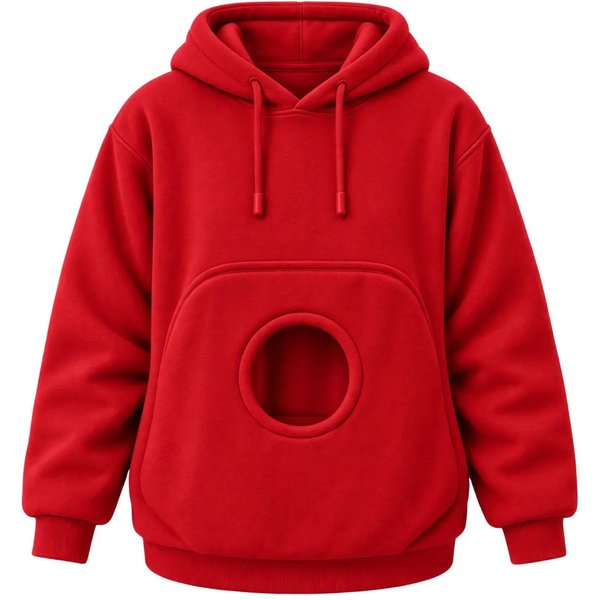 Unisex Bluza Z Kapturem Na Kieszeń Dla Psa, Bluza Z DłUgim RęKawem, LuźNy KróJ, Casualowy, CiepłY Sweter Bez M-image