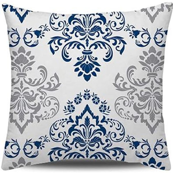 Funda De CojíN Decorativa 40X40Cm Azul Moderna Simple Cuadrada Funda De CojíN Sofá Casa De Campo Sala De Estar Funda De CojíN 50X50Cm-image