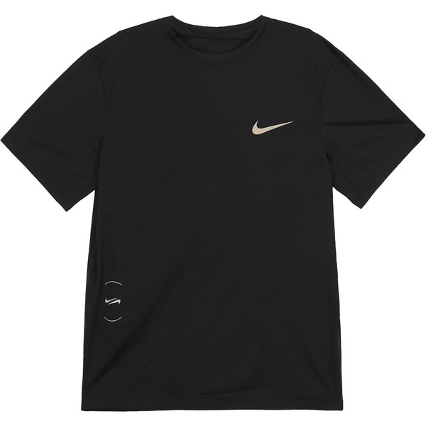 MęSkie Koszulki Nike MęSkie Czarne Z OkrąGłYm Dekoltem Umiarkowany Prosty KróJ M-image